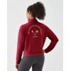 image:imageKSwiss Quarter Zip Sweatshirts for Women Long Sleeve Pullover Hoodies with Pockets Mock Neck Crop Tops Spring OutfitsRedBlack