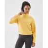 image:imageKSwiss Quarter Zip Sweatshirts for Women Long Sleeve Pullover Hoodies with Pockets Mock Neck Crop Tops Spring OutfitsYellow