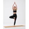image:imageKSwiss Ruched Longline Sports Bras for Women  Racerback V Neck Padded Yoga Tank Wide Straps Crop TopsBlack