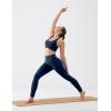 image:imageKSwiss Ruched Longline Sports Bras for Women  Racerback V Neck Padded Yoga Tank Wide Straps Crop TopsBlue