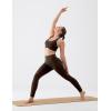 image:imageKSwiss Ruched Longline Sports Bras for Women  Racerback V Neck Padded Yoga Tank Wide Straps Crop TopsBrown