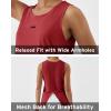 image:imageKSwiss Sleeveless Workout Tops for Women  Breathable Lightweight Athletic Running Tank Tops Active Tennis Yoga ShirtsRed