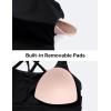 image:imageKSwiss Sports Bras for Women  Light Impact CrossBack Thin Straps Yoga Athletic TopsBlack