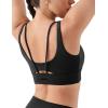 image:imageKSwiss Sports Bras for Women  Scoop Neck Padded Strappy Sports Bras Light Support Graphene Fiber Workout Yoga Gym TopsBlackBlack