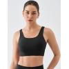 image:imageKSwiss Sports Bras for Women  Scoop Neck Padded Strappy Sports Bras Light Support Graphene Fiber Workout Yoga Gym TopsBlackBlack