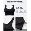 image:imageKSwiss Sports Bras for Women  Scoop Neck Padded Strappy Sports Bras Light Support Graphene Fiber Workout Yoga Gym TopsBlackBlack