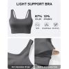 image:imageKSwiss Sports Bras for Women  Scoop Neck Padded Strappy Sports Bras Light Support Graphene Fiber Workout Yoga Gym TopsSilverBlack