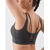 image:imageKSwiss Sports Bras for Women  Scoop Neck Padded Strappy Sports Bras Light Support Graphene Fiber Workout Yoga Gym TopsSilverBlack