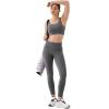 image:imageKSwiss Sports Bras for Women  Scoop Neck Padded Strappy Sports Bras Light Support Graphene Fiber Workout Yoga Gym TopsSilverBlack