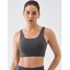 image:imageKSwiss Sports Bras for Women  Scoop Neck Padded Strappy Sports Bras Light Support Graphene Fiber Workout Yoga Gym TopsSilverBlack