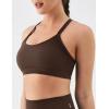 image:imageKSwiss Sports Bras for Women  Thin Strappy Racerback Light Impact Yoga TopsBrown