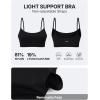 image:imageKSwiss Sports Bras for Women  Thin Straps U Back Light Impact Strappy Wireless Padded Yoga Workout Gym TopsBlack