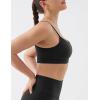 image:imageKSwiss Sports Bras for Women  Thin Straps U Back Light Impact Strappy Wireless Padded Yoga Workout Gym TopsBlack
