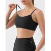 image:imageKSwiss Sports Bras for Women  Thin Straps U Back Light Impact Strappy Wireless Padded Yoga Workout Gym TopsBlack