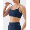image:imageKSwiss Sports Bras for Women  Thin Straps U Back Light Impact Strappy Wireless Padded Yoga Workout Gym TopsBlue