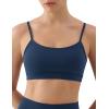 image:imageKSwiss Sports Bras for Women  Thin Straps U Back Light Impact Strappy Wireless Padded Yoga Workout Gym TopsBlue