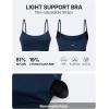 image:imageKSwiss Sports Bras for Women  Thin Straps U Back Light Impact Strappy Wireless Padded Yoga Workout Gym TopsBlue