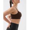 image:imageKSwiss Sports Bras for Women  Thin Straps U Back Light Impact Strappy Wireless Padded Yoga Workout Gym TopsBrown
