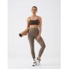 image:imageKSwiss Sports Bras for Women  Thin Straps U Back Light Impact Strappy Wireless Padded Yoga Workout Gym TopsBrown