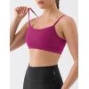 image:imageKSwiss Sports Bras for Women  Thin Straps U Back Light Impact Strappy Wireless Padded Yoga Workout Gym TopsPink