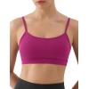 image:imageKSwiss Sports Bras for Women  Thin Straps U Back Light Impact Strappy Wireless Padded Yoga Workout Gym TopsPink