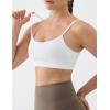 image:imageKSwiss Sports Bras for Women  Thin Straps U Back Light Impact Strappy Wireless Padded Yoga Workout Gym TopsWhite