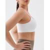 image:imageKSwiss Sports Bras for Women  Thin Straps U Back Light Impact Strappy Wireless Padded Yoga Workout Gym TopsWhite