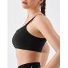 image:imageKSwiss Sports Bras for Women Adjustable  Thin Straps Light Impact Strappy Wireless Padded Yoga Workout Gym TopsBlack