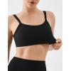 image:imageKSwiss Sports Bras for Women Adjustable  Thin Straps Light Impact Strappy Wireless Padded Yoga Workout Gym TopsBlack