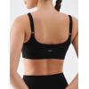 image:imageKSwiss Sports Bras for Women Adjustable  Thin Straps Light Impact Strappy Wireless Padded Yoga Workout Gym TopsBlack