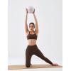 image:imageKSwiss Sports Bras for Women Adjustable  Thin Straps Light Impact Strappy Wireless Padded Yoga Workout Gym TopsBrown