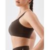 image:imageKSwiss Sports Bras for Women Adjustable  Thin Straps Light Impact Strappy Wireless Padded Yoga Workout Gym TopsBrown