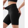 image:imageKSwiss Womens 8 Biker Shorts  No Front Seam Compression Stretchy High Waist Workout Gym Running ShortsBlack