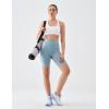 image:imageKSwiss Womens 8 Biker Shorts  No Front Seam Compression Stretchy High Waist Workout Gym Running ShortsBlue