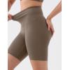 image:imageKSwiss Womens 8 Biker Shorts  No Front Seam Compression Stretchy High Waist Workout Gym Running ShortsBrown