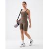image:imageKSwiss Womens 8 Biker Shorts  No Front Seam Compression Stretchy High Waist Workout Gym Running ShortsBrown