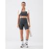 image:imageKSwiss Womens 8 Biker Shorts  No Front Seam Compression Stretchy High Waist Workout Gym Running ShortsGray