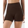 image:imageKSwiss Womens Biker Shorts  4 High Waisted No Front Seam Stretchy Soft Yoga Gym Workout ShortsBrown
