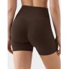 image:imageKSwiss Womens Biker Shorts  4 High Waisted No Front Seam Stretchy Soft Yoga Gym Workout ShortsBrown
