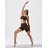 image:imageKSwiss Womens Biker Shorts  4 High Waisted No Front Seam Stretchy Soft Yoga Gym Workout ShortsBrown