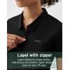 image:imageKSwiss Womens Crop Golf Shirt  Short Sleeve with Zip Up Quick Dry Stretch Tennis Collared Polo Shirts for Women TopsBlack