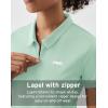 image:imageKSwiss Womens Crop Golf Shirt  Short Sleeve with Zip Up Quick Dry Stretch Tennis Collared Polo Shirts for Women TopsGreen