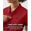 image:imageKSwiss Womens Crop Golf Shirt  Short Sleeve with Zip Up Quick Dry Stretch Tennis Collared Polo Shirts for Women TopsRed