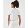 image:imageKSwiss Womens Crop Golf Shirt  Short Sleeve with Zip Up Quick Dry Stretch Tennis Collared Polo Shirts for Women TopsWhite