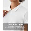 image:imageKSwiss Womens Crop Golf Shirt  Short Sleeve with Zip Up Quick Dry Stretch Tennis Collared Polo Shirts for Women TopsWhite