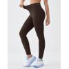 image:imageKSwiss Womens Leggings No Front Seam  Soft Stretchy High Waist Yoga Workout Pants Gym CasualBrown