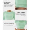 image:imageKSwiss Womens Long Sleeve Crop Tops Slim Fit Workout Shirts Crew Neck Athletic Gym Yoga TShirtsGreen