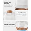 image:imageKSwiss Womens Long Sleeve Crop Tops Slim Fit Workout Shirts Crew Neck Athletic Gym Yoga TShirtsWhite