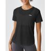 image:imageKSwiss Womens Open Back Workout Tops  Sheer Lightweight Yoga Athletic Gym Cover Up Loose Fit ShirtBlack