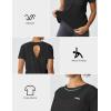 image:imageKSwiss Womens Open Back Workout Tops  Sheer Lightweight Yoga Athletic Gym Cover Up Loose Fit ShirtBlack